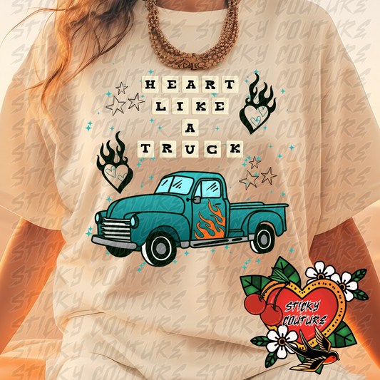 Heart Like a Truck PNG Vintage Western Style yallternative vintage americana Cowgirl rock and roll americana tshirt Design country girl